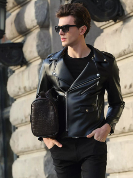 レザージャケット 本革ダブルライダース斜めジップ仕様ジャケット