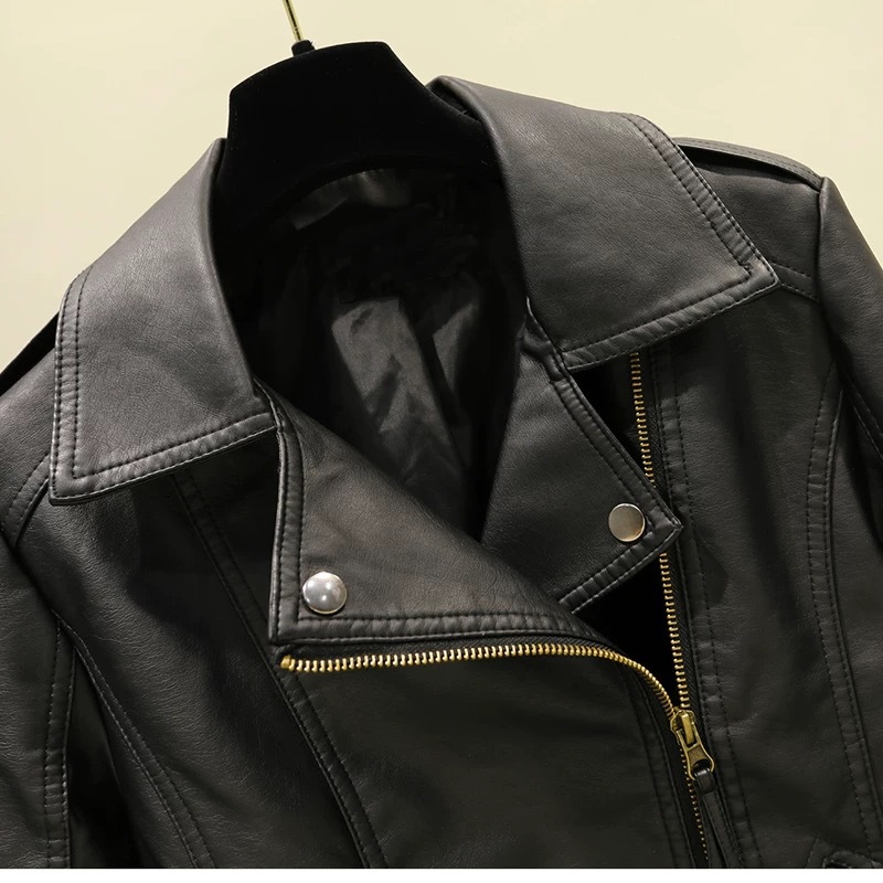 レザージャケット 本革ダブルライダース襟ジップアップショート丈ジャケット