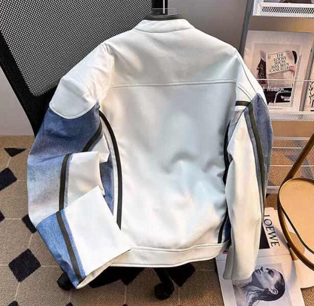 レザージャケット 秋冬メンズ合成皮革ライダースジャケット