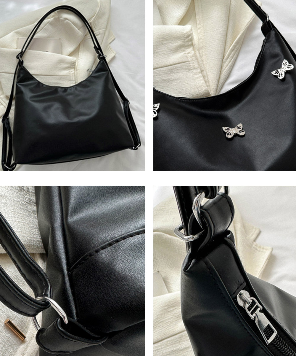 蝶モチーフ三用途レザーリュック