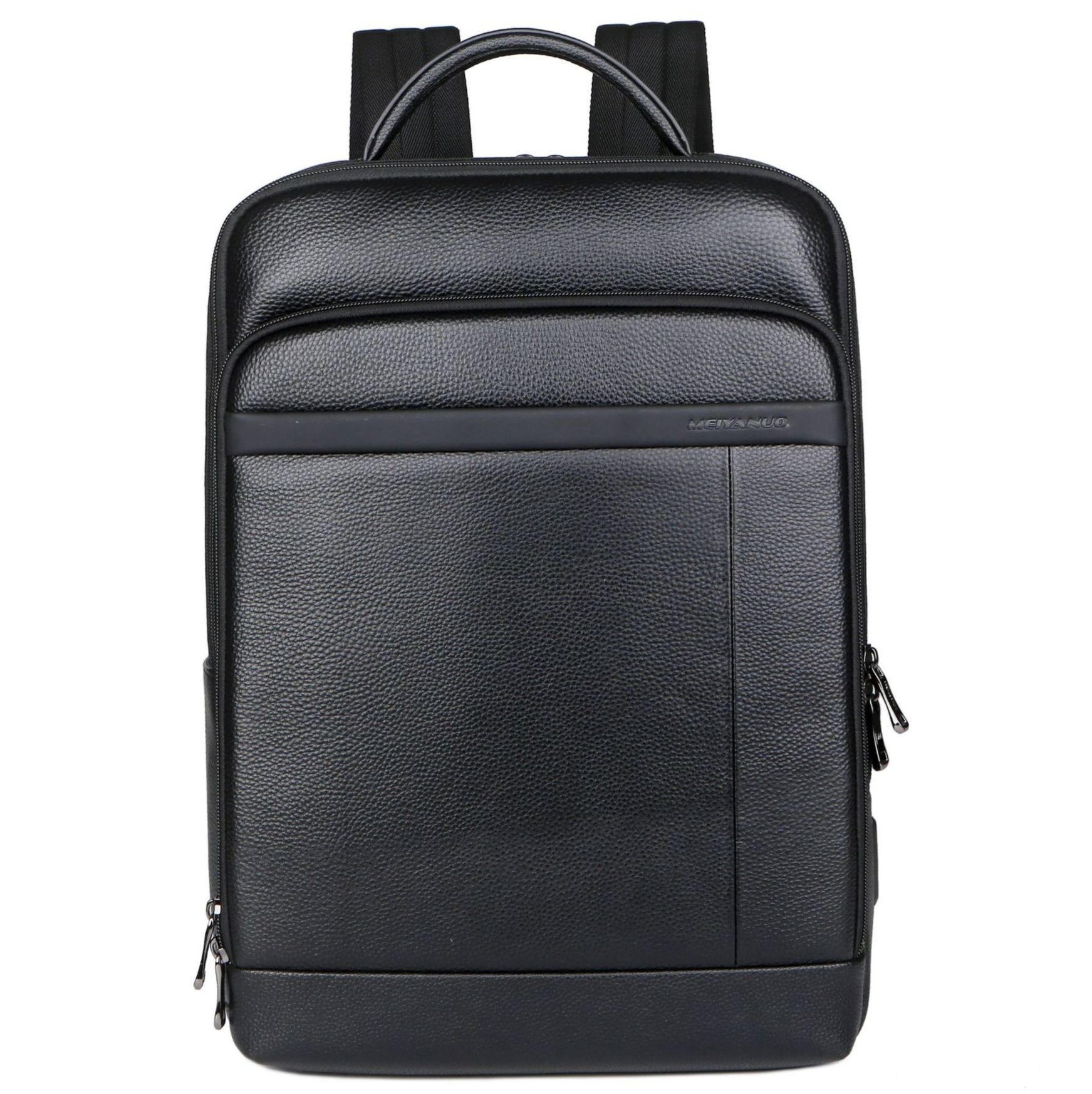 本革スリム型多機能ビジネスレザーリュック