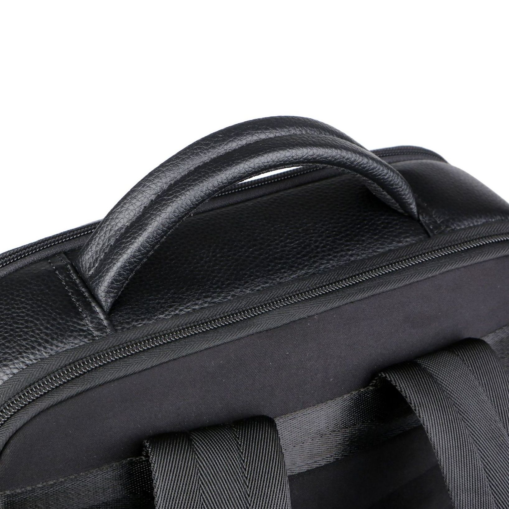 本革スリム型多機能ビジネスレザーリュック