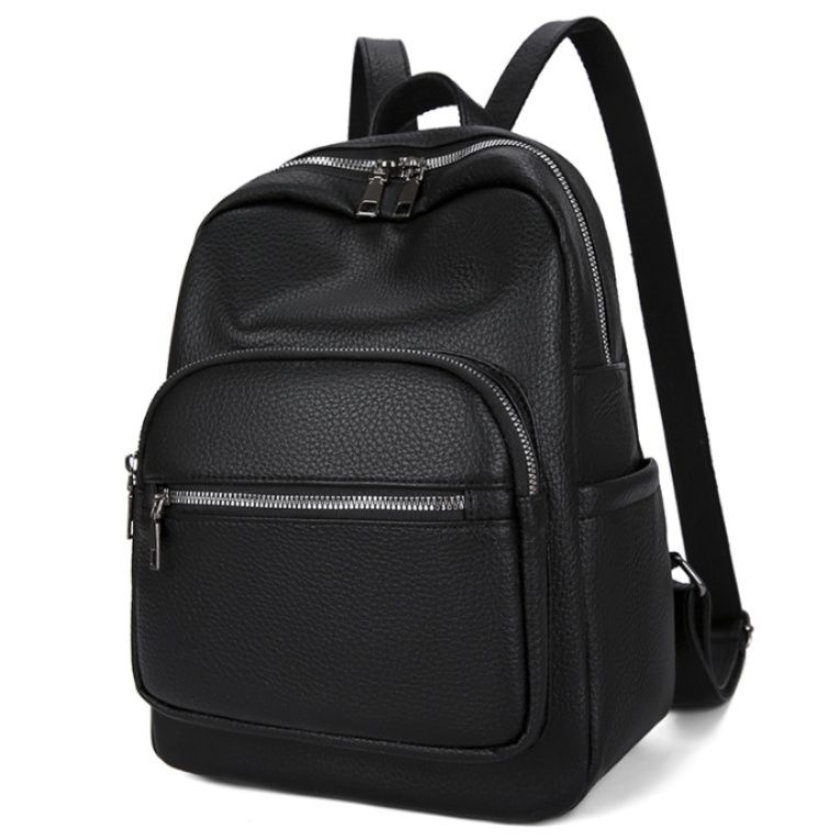 本革仕立て多機能通勤ビジネス対応防水型レザーリュック