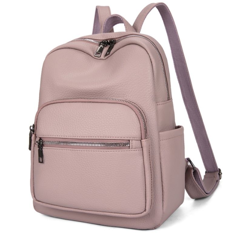 本革仕立て多機能通勤ビジネス対応防水型レザーリュック