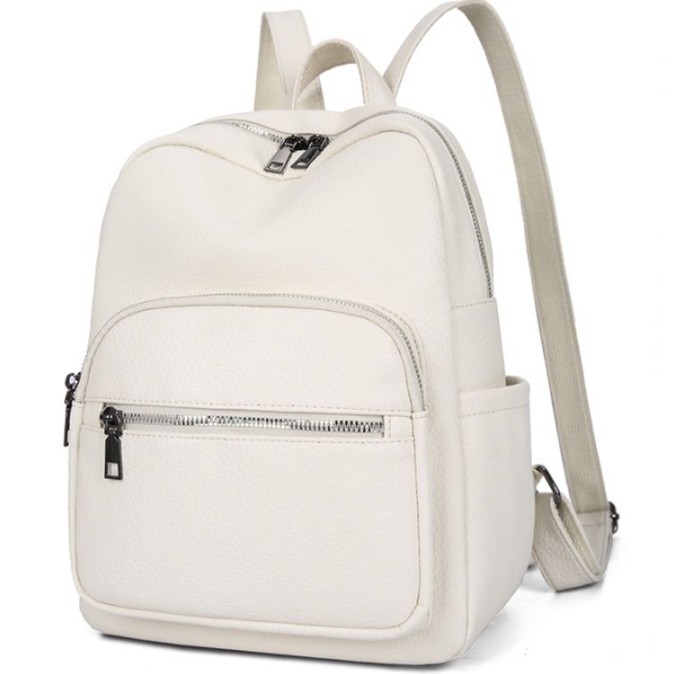 本革仕立て多機能通勤ビジネス対応防水型レザーリュック