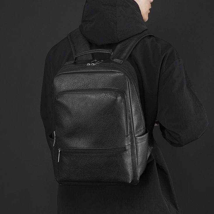 大容量高密度本革調ビジネスレザーリュック