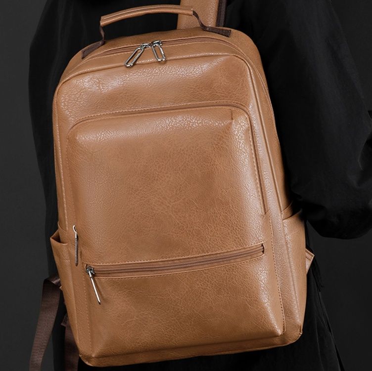 大容量高密度本革調ビジネスレザーリュック