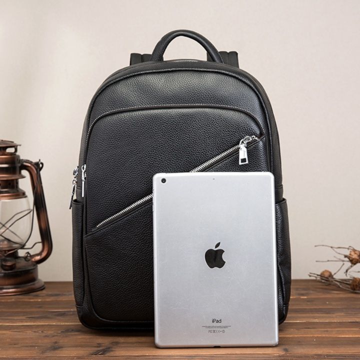 本革ビジネス対応多機能通勤レザーリュック