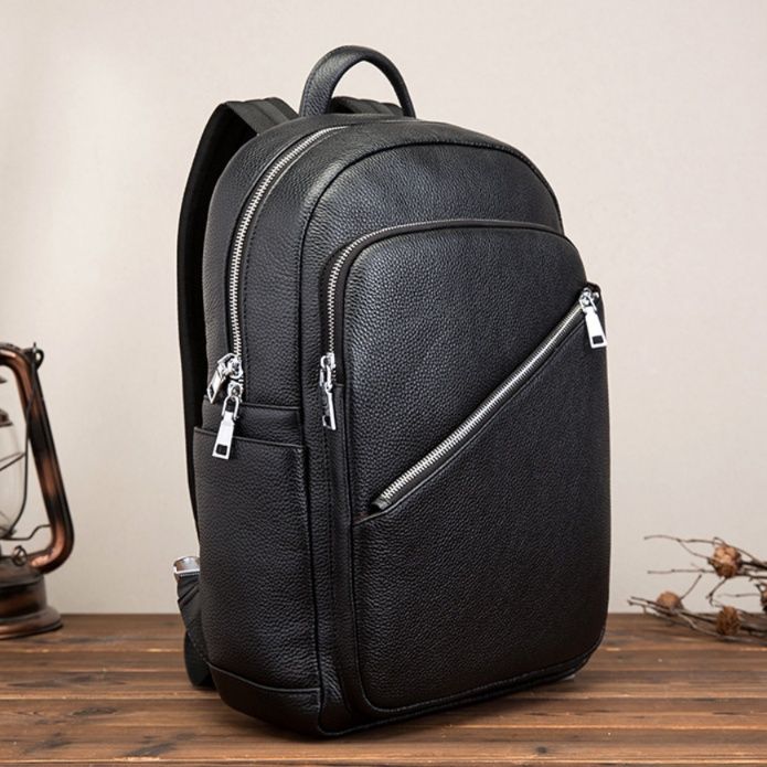 本革ビジネス対応多機能通勤レザーリュック