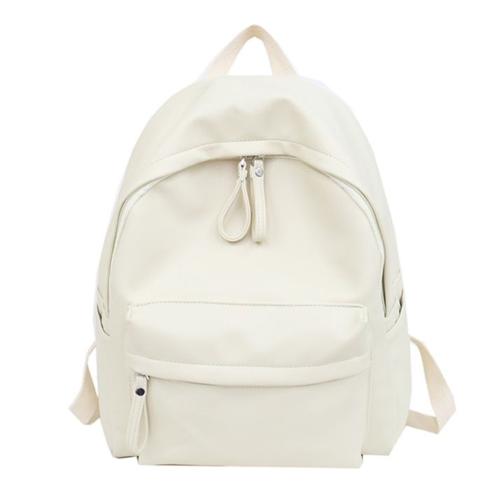 シンプルデザイン合成皮革　通学用レザーリュック