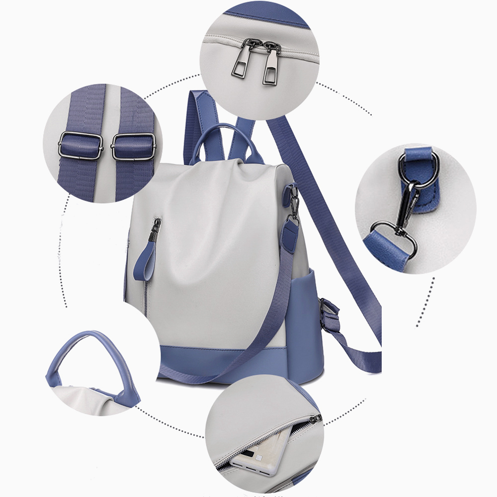 大容量レザーリュック 多機能スクエア型