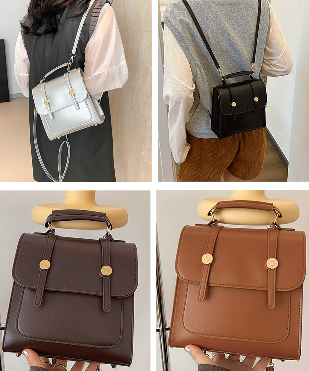 軽量ミニレザーリュック 三通り使い方