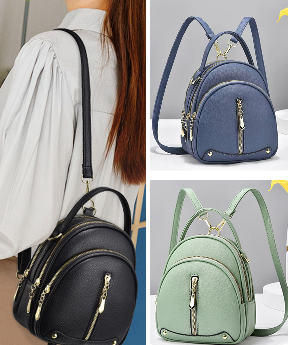 合皮ミニリュック 三通り使い レザーリュック