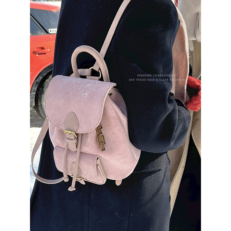 大容量レザーリュック おしゃれピンク