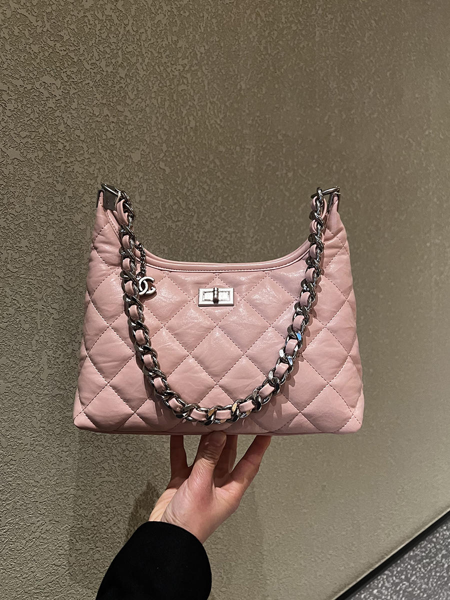 レザーショルダー 菱形キルティングミニショルダー
