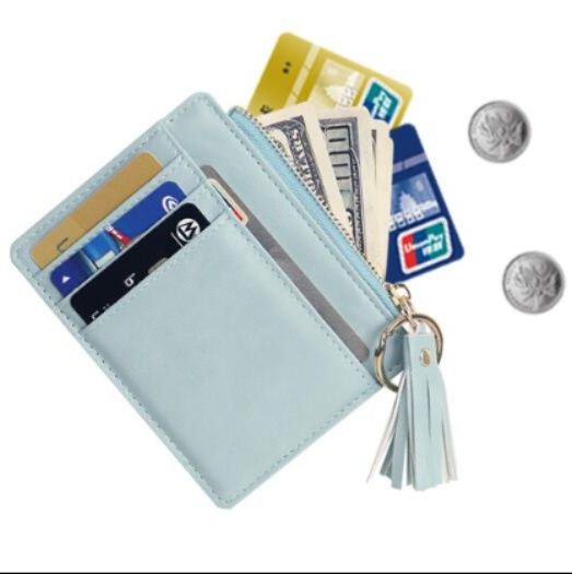 革 財布 革タッセル付きコインケース
