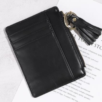 革 財布 革タッセル付きコインケース