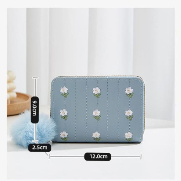 革 財布 レディース花柄コインケース