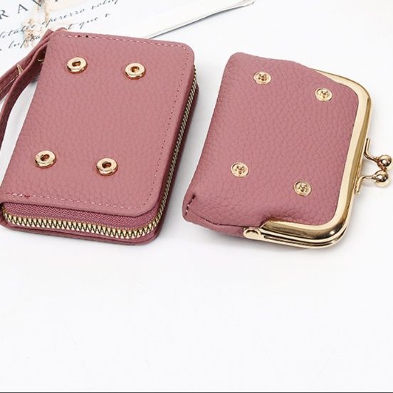 革 財布 がま口仕様ダブルファスナー革製コインケース