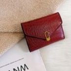 革 財布 型押しクロコダイル調金具付きレザー長財布