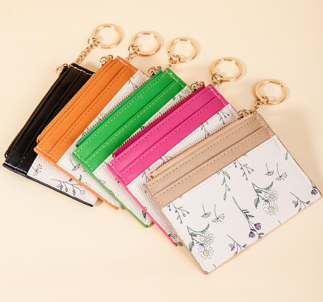 革 財布 花柄革仕分けコインケース