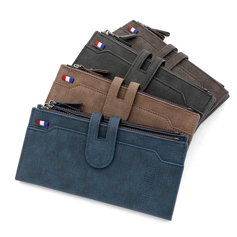 革 財布 多機能スナップボタン付きタッセル飾りレザー長財布