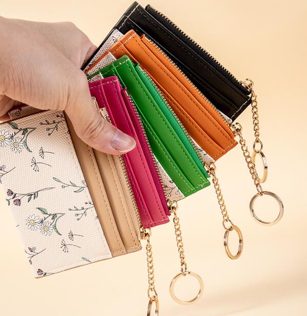 革 財布 花柄革仕分けコインケース