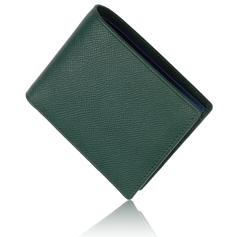 革 財布 上質な型押しレザー二つ折り財布