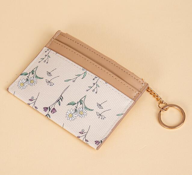 革 財布 花柄革仕分けコインケース