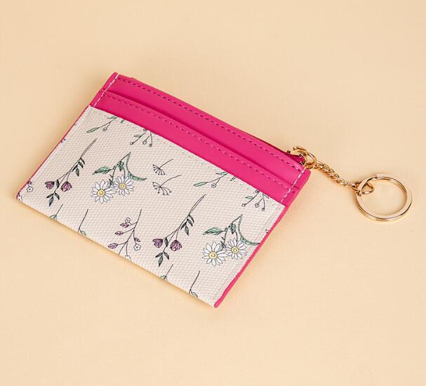 革 財布 花柄革仕分けコインケース