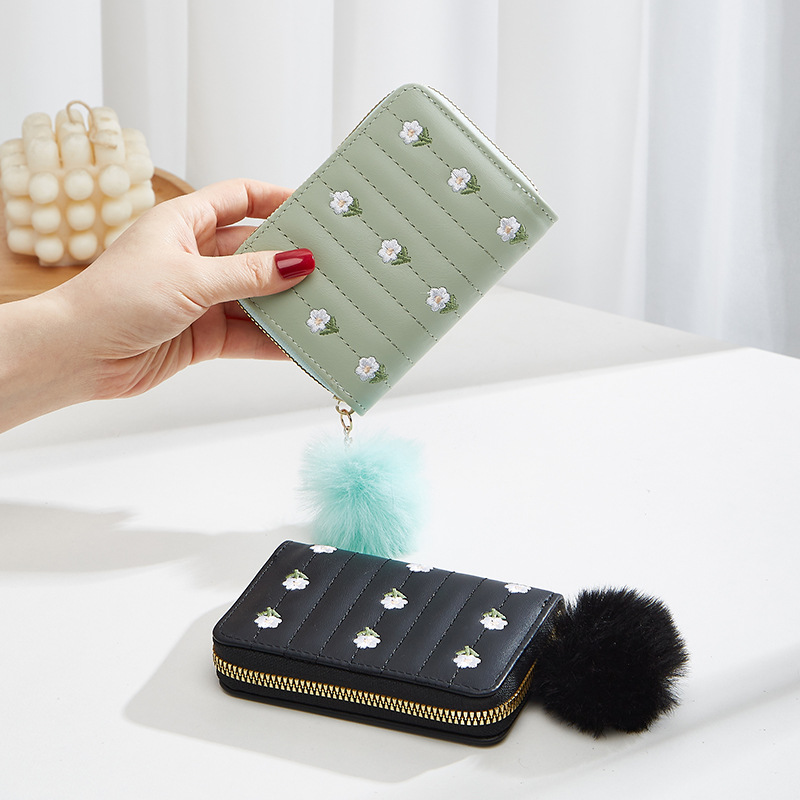 革 財布 レディース花柄コインケース