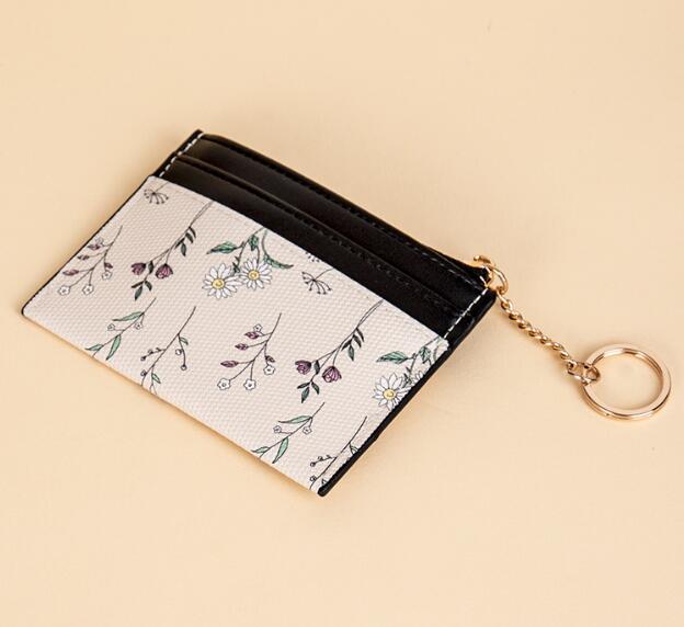 革 財布 花柄革仕分けコインケース