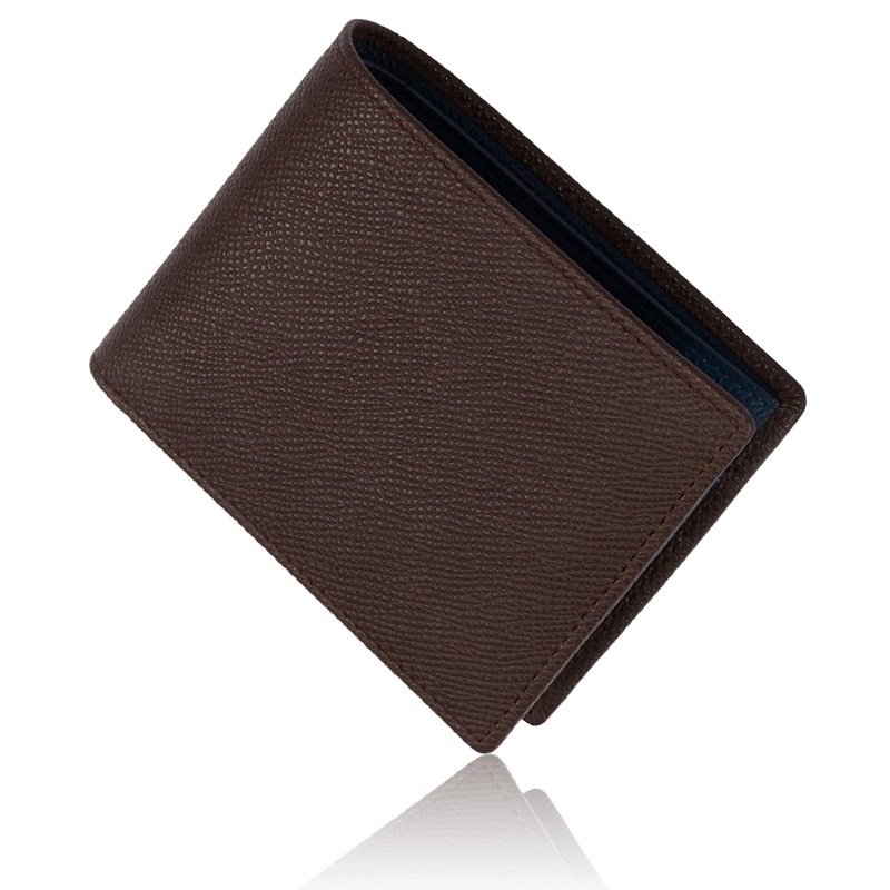 革 財布 上質な型押しレザー二つ折り財布