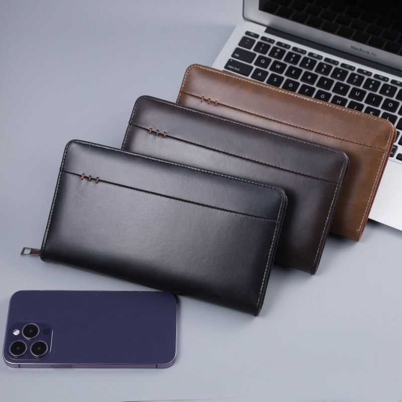 革 財布 本革ラウンドファスナー式レザー長財布