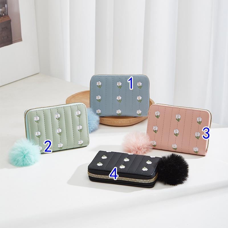 革 財布 レディース花柄コインケース