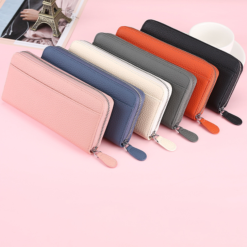 本革ラウンドファスナー長財布大容量多収納