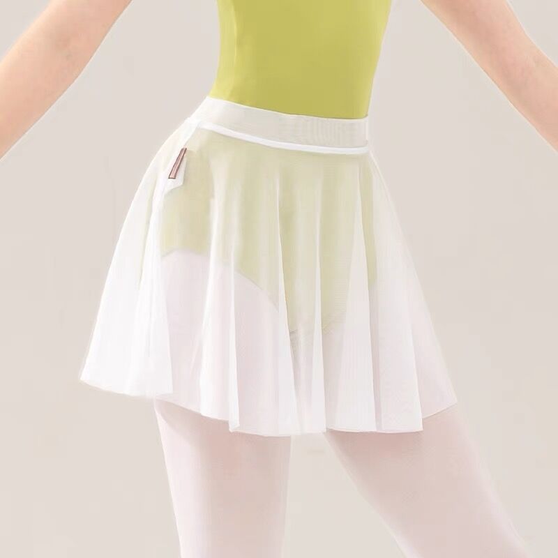 バレエレオタード ふんわり透け感シフォンバレエスカート