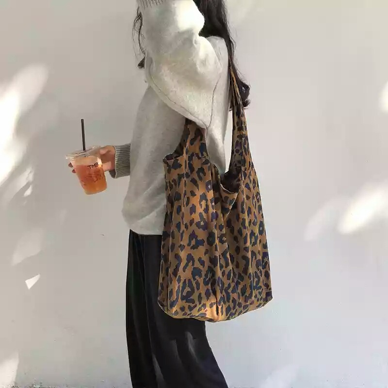 シンプルヒョウ柄エコバッグ