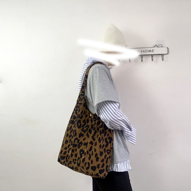 シンプルヒョウ柄エコバッグ