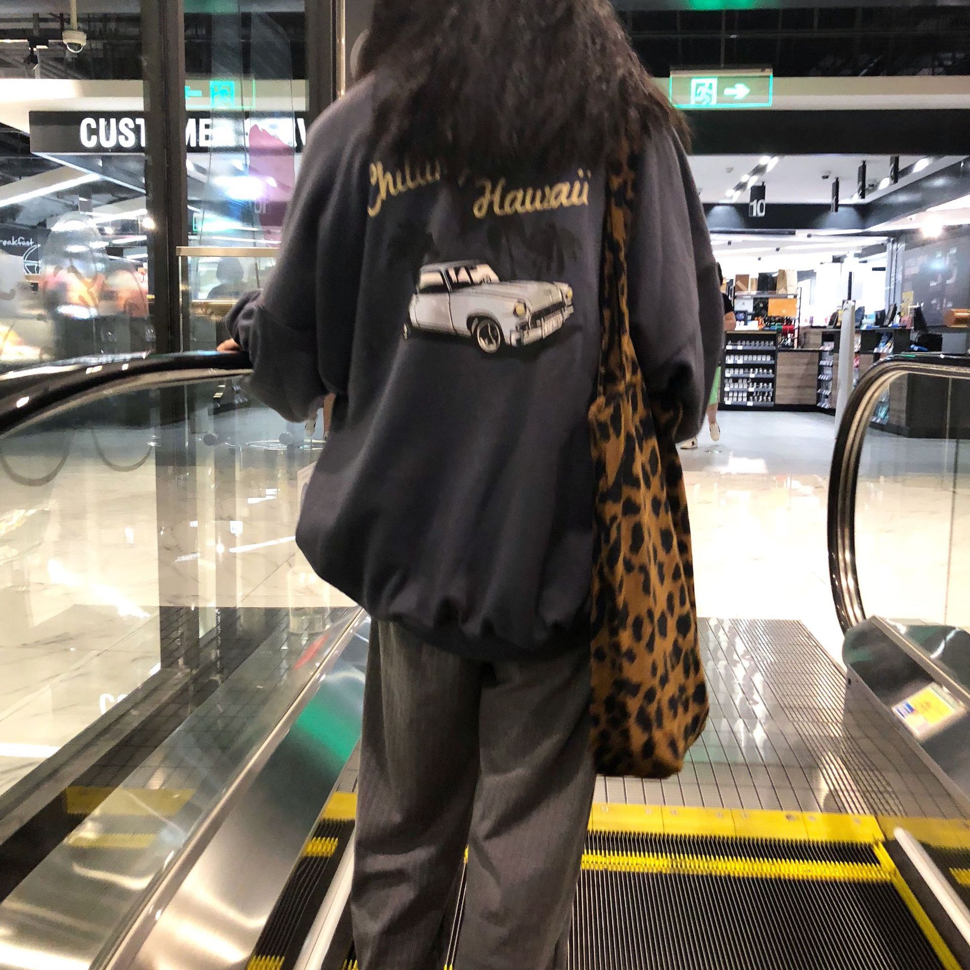 シンプルヒョウ柄エコバッグ