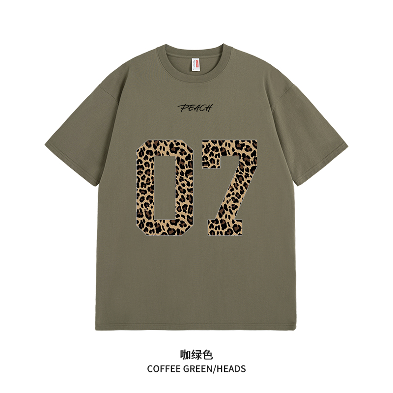 ヒョウ柄 数字柄ヒョウ模様ビッグトップス