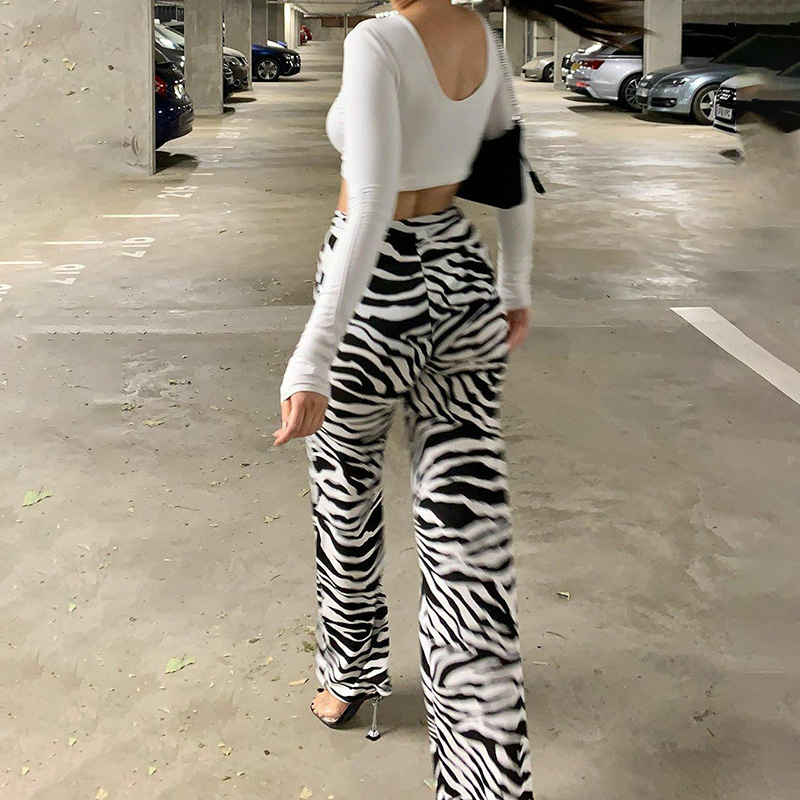 ヒョウ柄 しまもよう スタイリッシュ パンツ