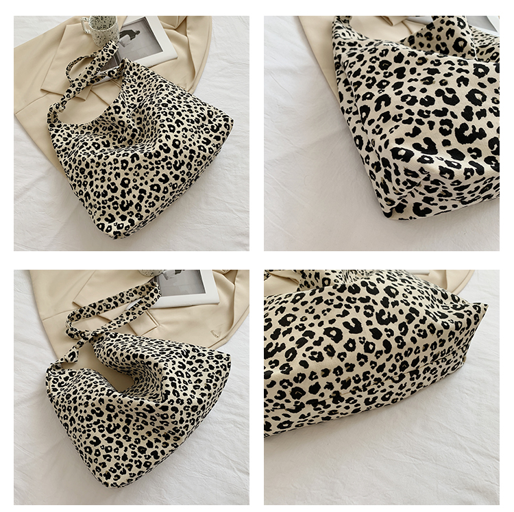 しなやかヒョウ柄ショルダーバッグ
