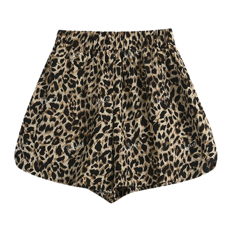 ヒョウ柄 鮮やかヒョウ柄ショートパンツ