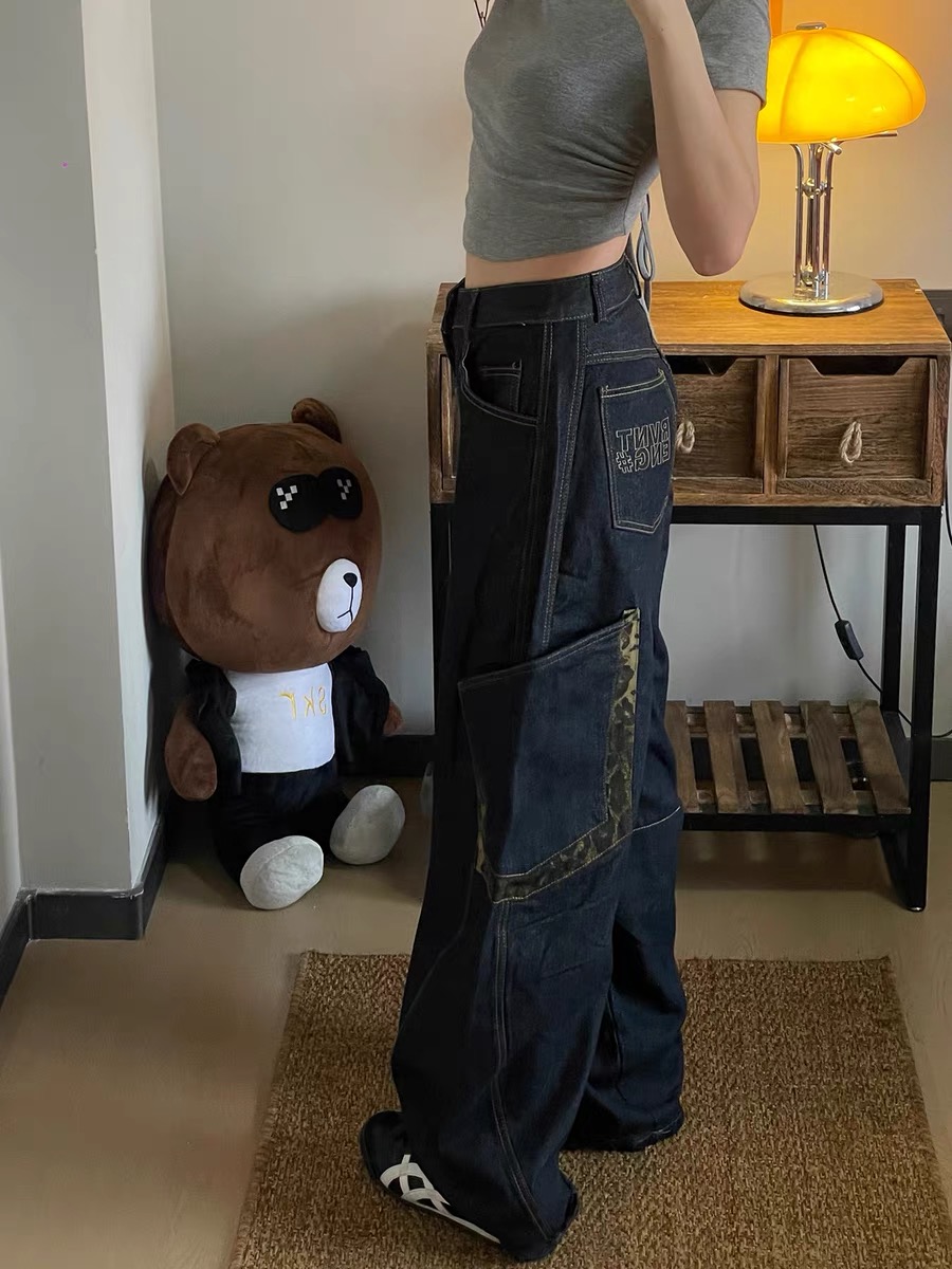 ヒョウ柄 ワイルドポケット ヒョウ柄パンツ