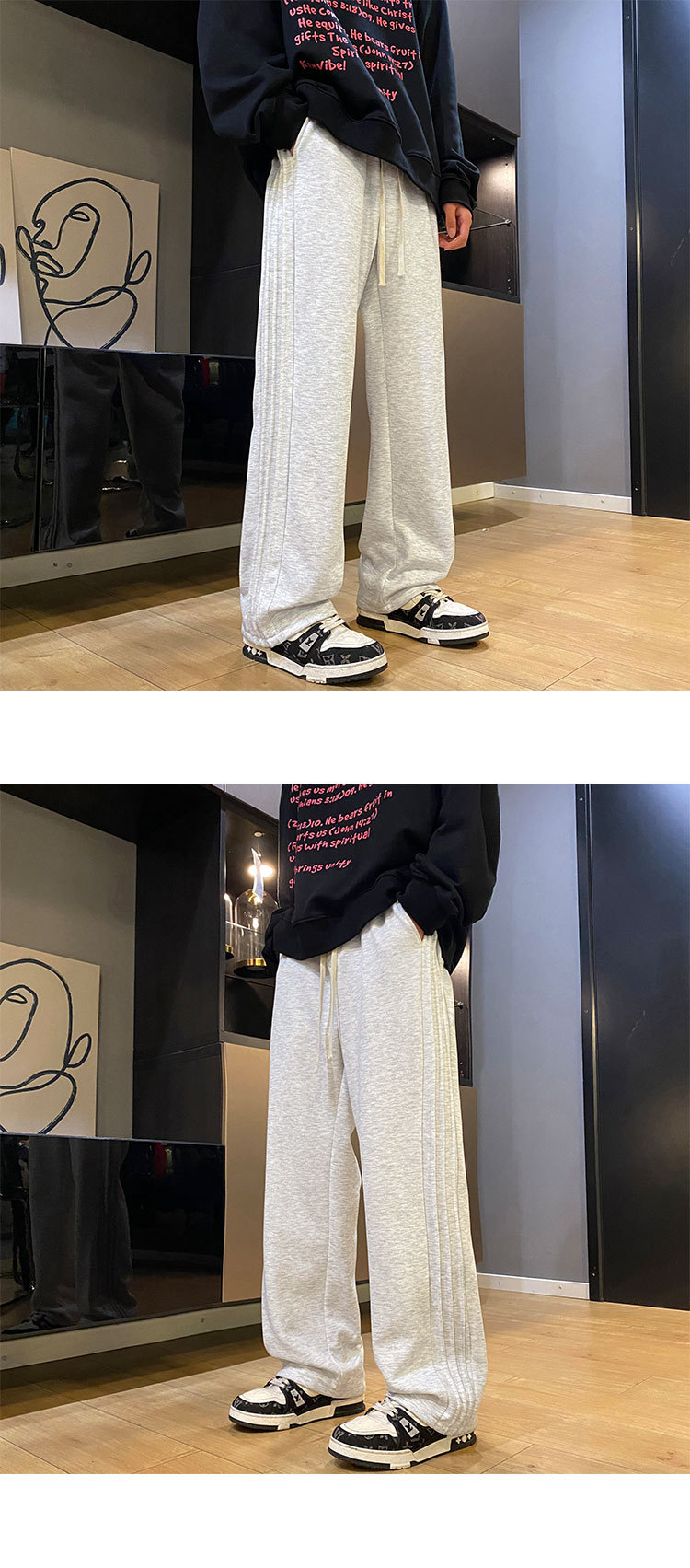 メンズジャージ専門店 シンプル センタープリーツ スウェットパンツ