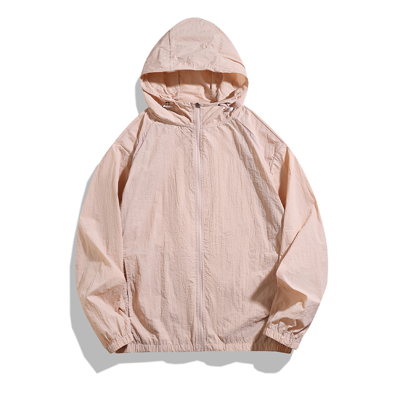 紫外線防止機能付き軽量ナイロンジャージ上着