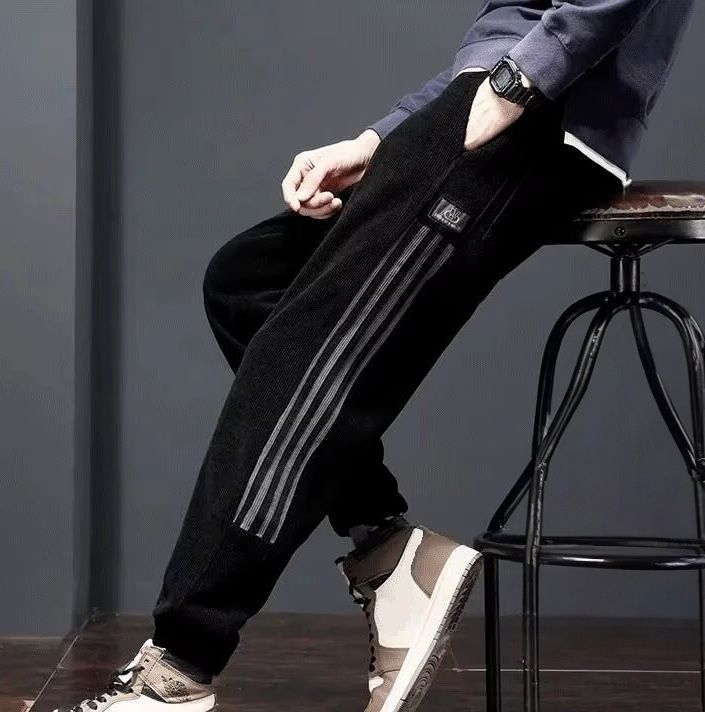 メンズジャージ専門店 裏起毛サイドライン温暖ジャージパンツ