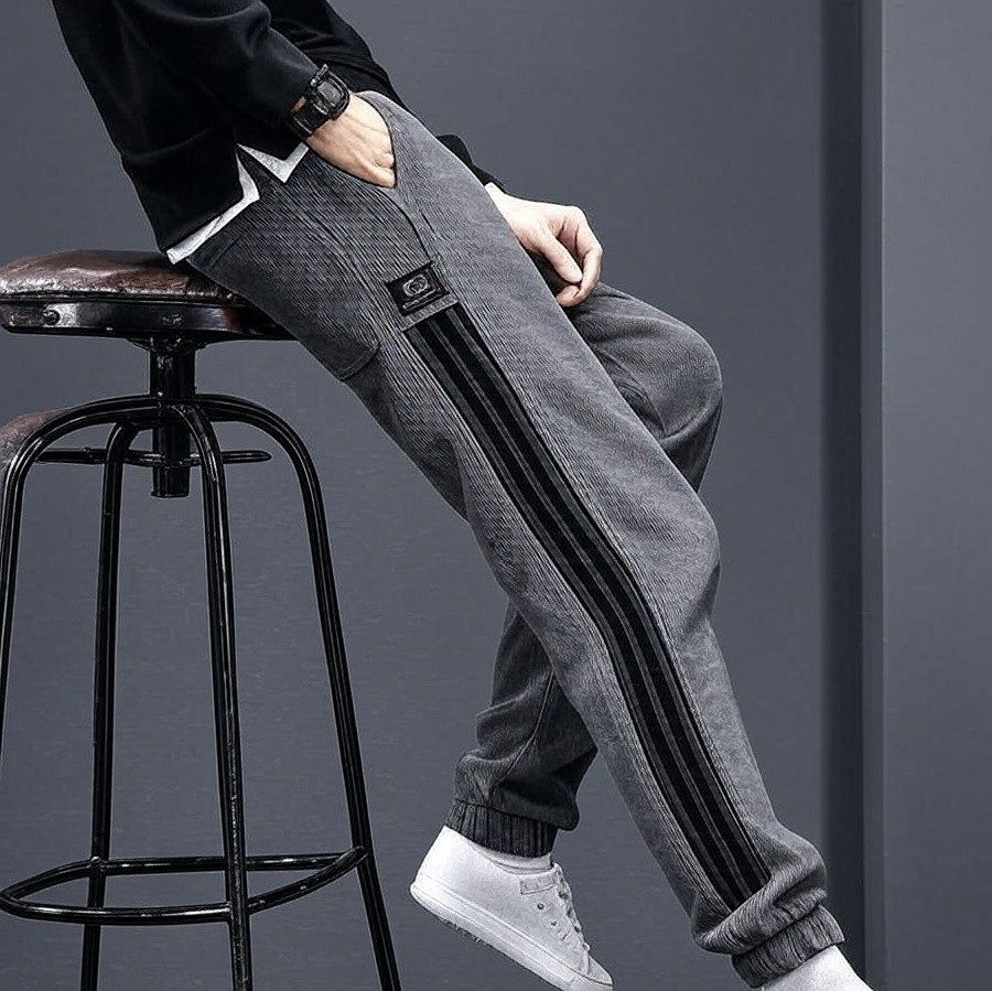 メンズジャージ専門店 裏起毛サイドライン温暖ジャージパンツ