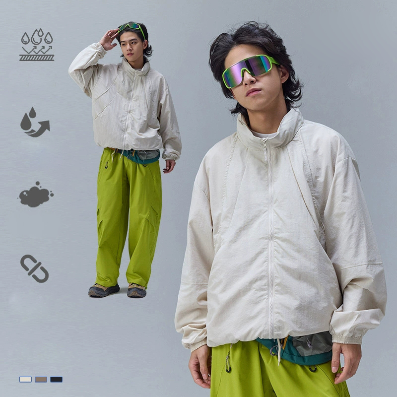 メンズジャージ 男女兼用防風防滴ナイロンジャケット春夏秋新作全3色